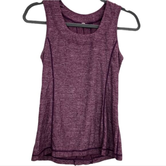 Lululemon Dash Tank II Ruffle Back Heathered Plum 4 - Picture 3 of 4